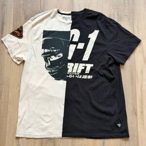 Guess Black and Cream Drift Graphic Tee